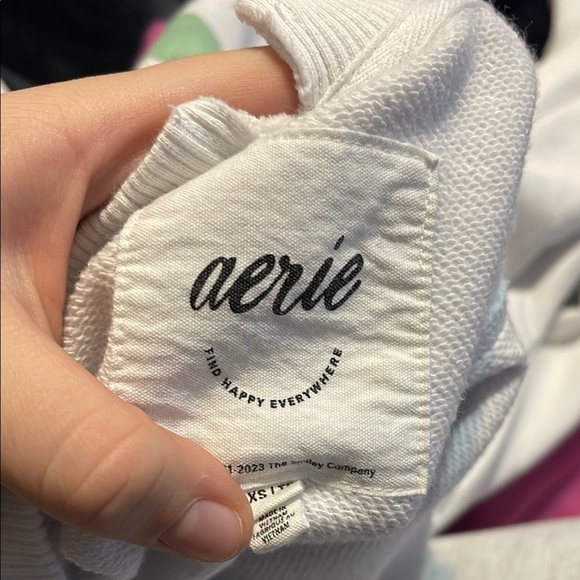 Famous Smiley Pizza White Sweatshirt - Picture 3 of 3